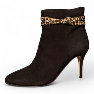Essex Lane Black Suede Stiletto Booties